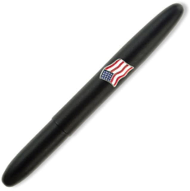 Fisher Space Pen Matte Black Bullet with American Flag Emblem
