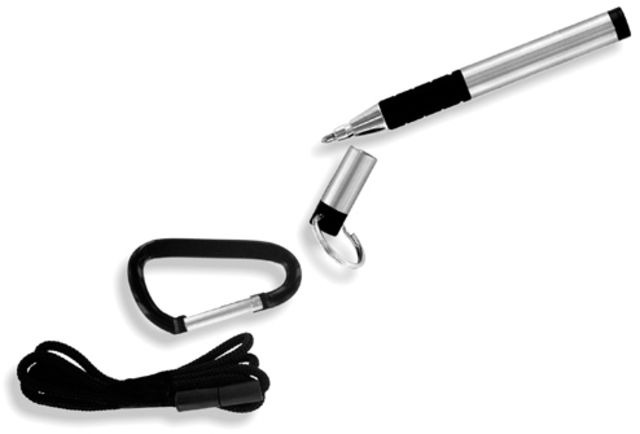 Fisher Space Pen Trekker Pen Black w/Key Ring Lanyard & Carabiner Clip FSP