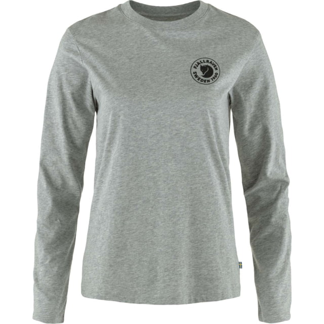 Fjallraven 1960 Logo T-Shirt Long Sleeve - Women's Grey/Melange Small