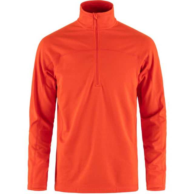 Fjallraven Abisko Lite Fleece Half Zip - Men's Flame Orange Small