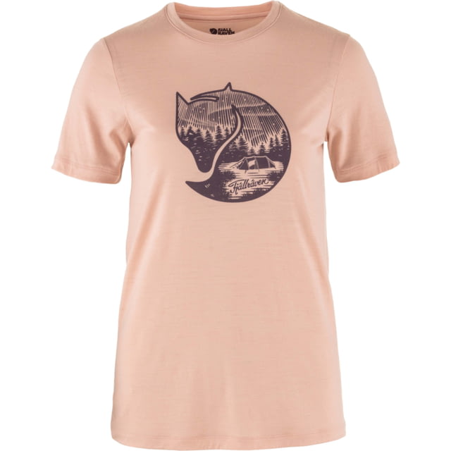 Fjallraven Fjallraven Abisko Wool Fox Short Sleeve - Women's Chalk Rose Port 2XS