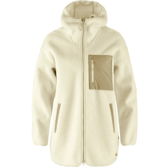 Fjallraven Fjallraven Vardag Pile Fleece Long Hooded Jacket - Women's Chalk White Large - $230.00 at CampSaver.com