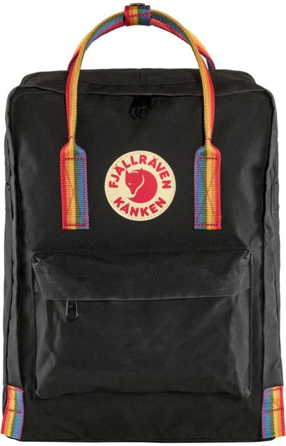 Fjallraven Kanken Rainbow Backpack Black/Rainbow Pattern One Size Size