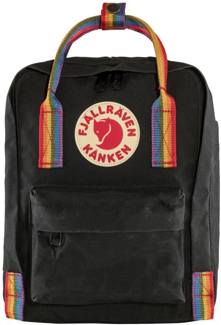 Fjallraven Kanken Rainbow Mini Backpack Black/Rainbow Pattern One Size  Size
