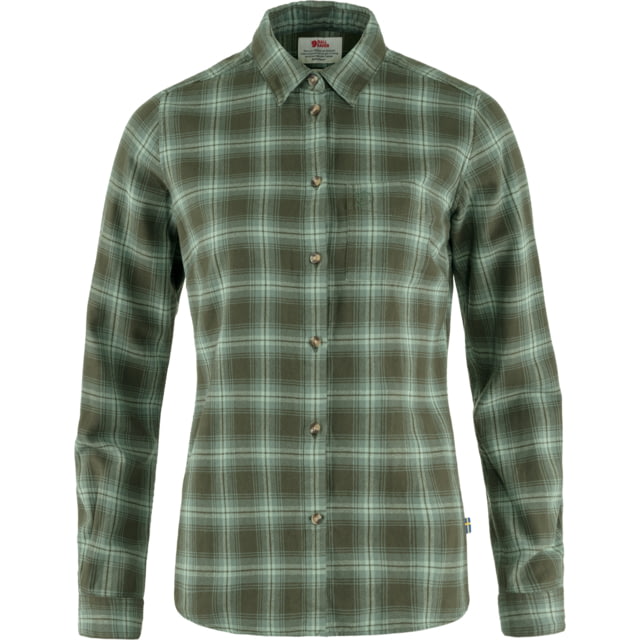 Fjallraven Ovik Flannel Shirt - Women's Deep Forest-Patina Green Medium