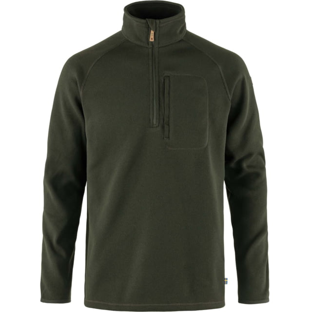 Fjallraven Ovik Fleece Half Zip - Men's Deep Forest Large