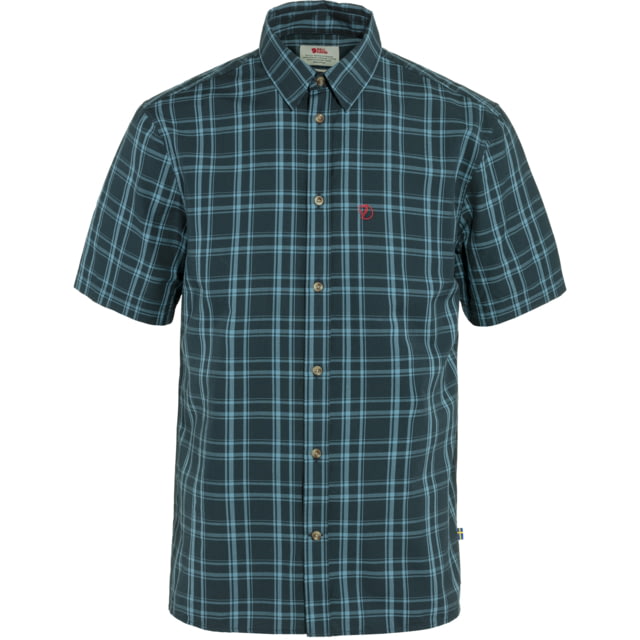 Fjallraven Fjallraven Ovik Lite Short Sleeve Shirt - Men's Dark Navy/Dawn Blue Extra Large