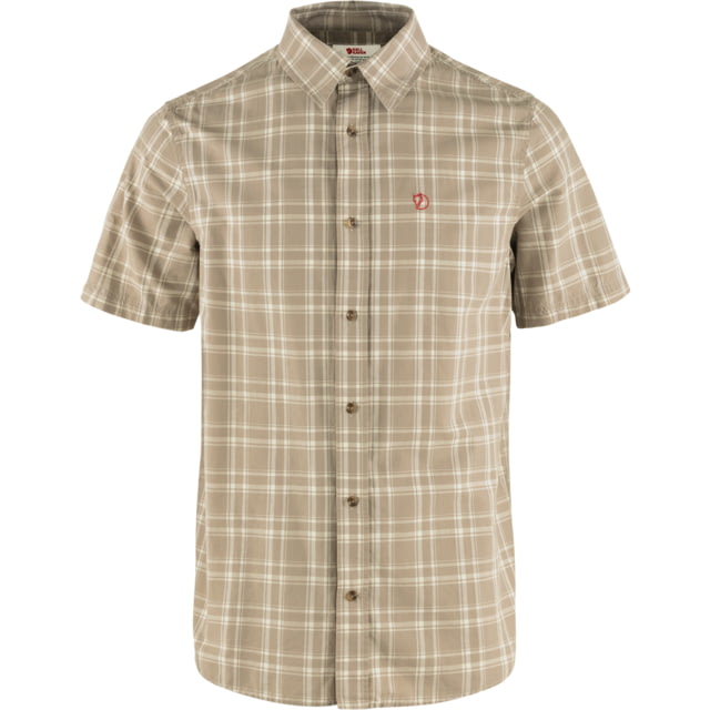 Fjallraven Ovik Lite Short Sleeve Shirt - Men's Fossil/Chalk Rose Extra Small