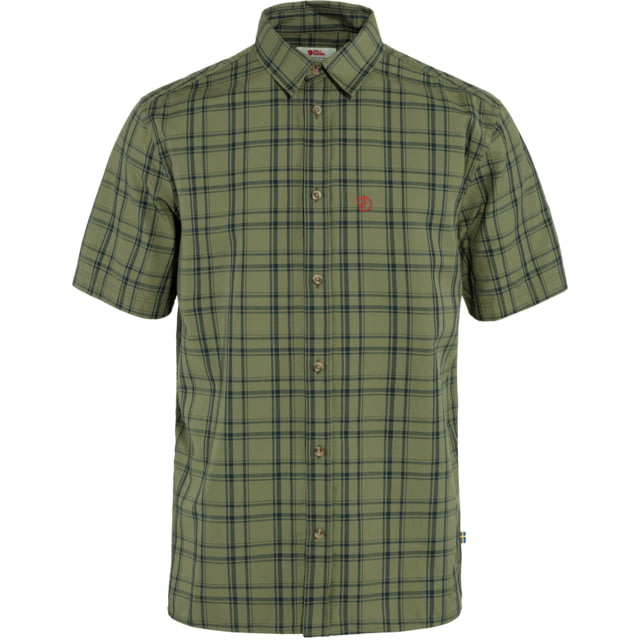 Fjallraven Fjallraven Ovik Lite Short Sleeve Shirt - Men's Green/Dark Navy Extra Large