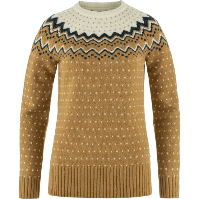 Fjallraven Fjallraven Ovik Knit Sweater - Women's Buckwheat Brown-Chalk White Small