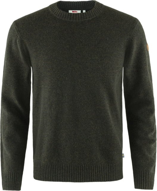 Fjallraven Ovik Round-Neck Sweater - Men's Dark Olive Medium
