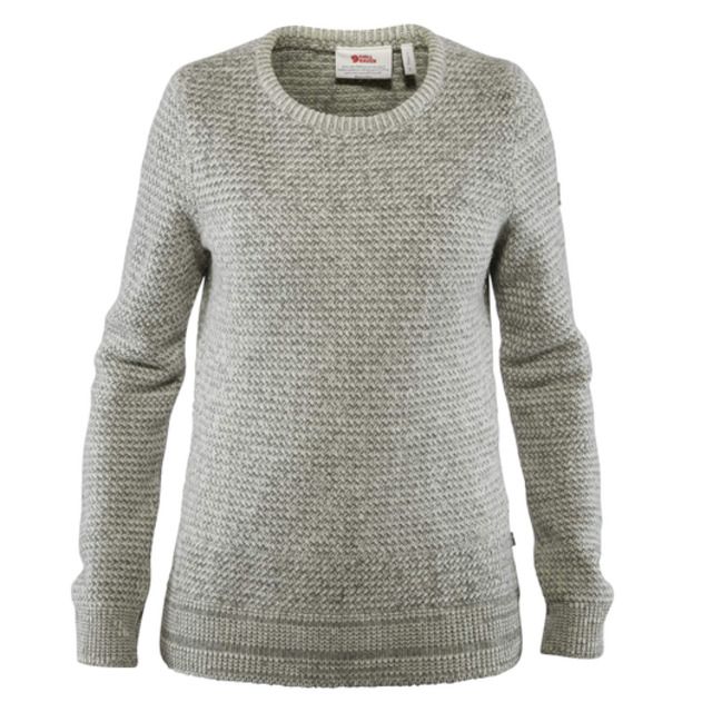 Fjallraven Ovik Structure Sweater - Women's Egg Shell/Grey Small