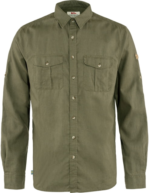 Fjallraven Fjallraven Ovik Travel Long Sleeve Shirt - Men's Green Extra Small
