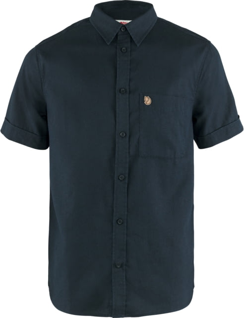Fjallraven Fjallraven Ovik Travel Short Sleeve Shirt - Men's Dark Navy Medium