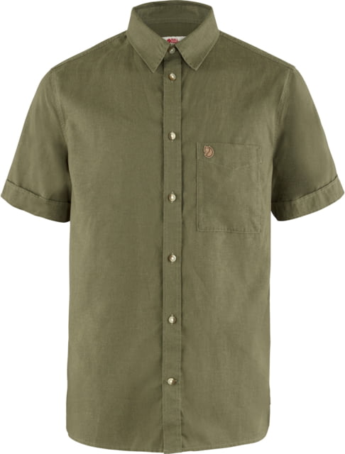 Fjallraven Fjallraven Ovik Travel Short Sleeve Shirt - Men's Green Medium