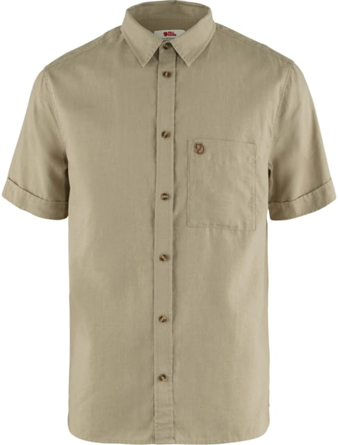 Fjallraven Fjallraven Ovik Travel Short Sleeve Shirt - Men's Sand Stone Extra Large
