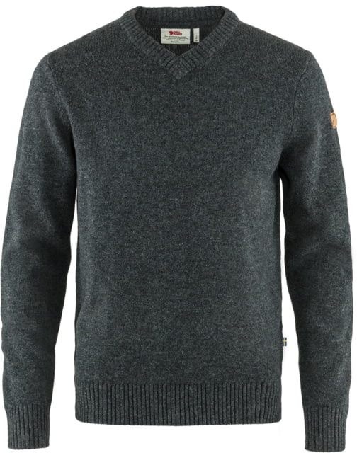 Fjallraven Ovik V-Neck Sweater - Men's Dark Grey Small