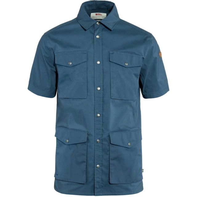 Fjallraven Raven Short Sleeve Shirt - Men's Indigo Blue Medium
