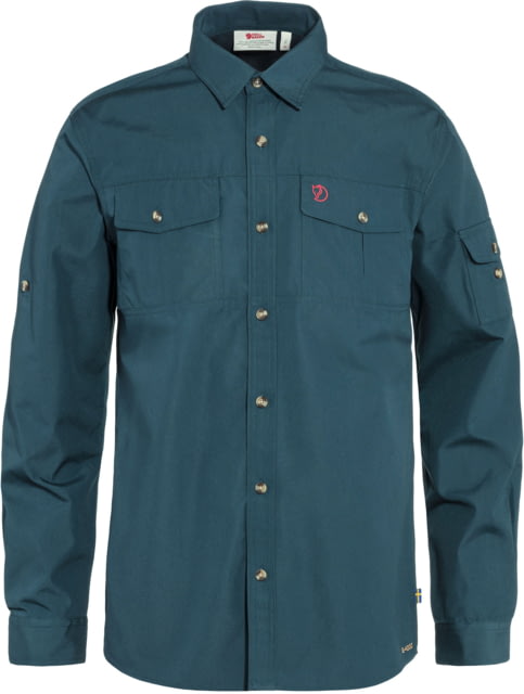 Fjallraven Singi Trekking Shirt Long Sleeve - Mens Mountain Blue Extra Small
