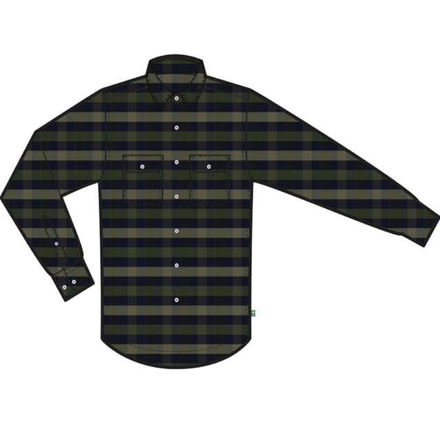 Fjallraven Skog Shirt - Mens Deep Forest/Laurel Green Large