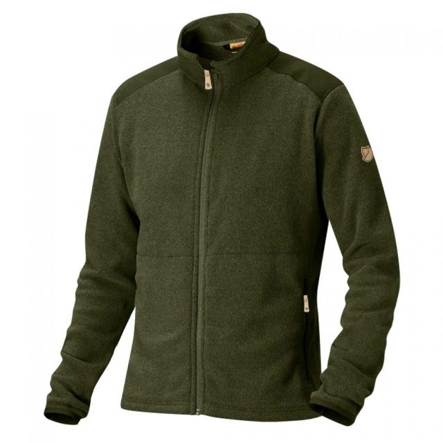 Fjallraven Sten Fleece Jacket - Men's-Dark Green-X-Small