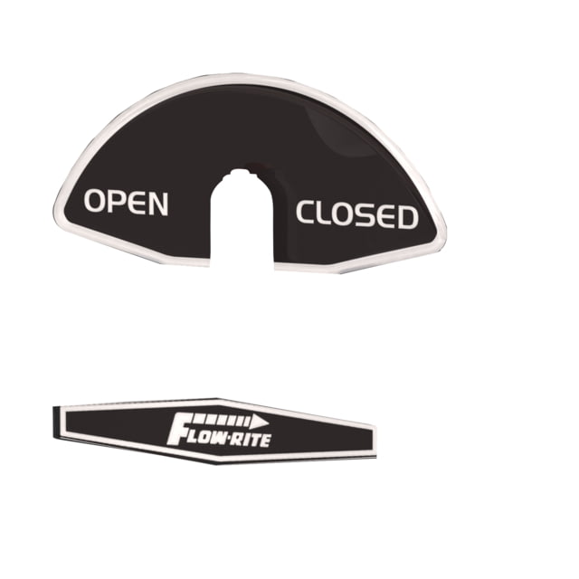 Flow-Rite System 1 Actuator Open/Closed - Replacement Decal Black/White