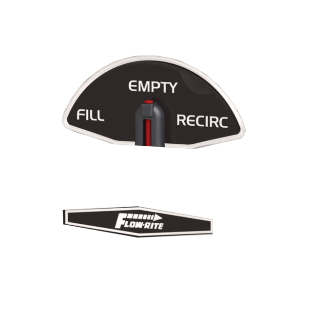 Flow-Rite System 4 Actuator Fill/EMPTy/Recirc - Replacement Decal Black/White