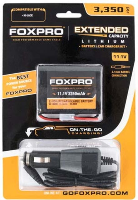 FoxPro Extended Capacity Battery and Car Charger 3350 mAh