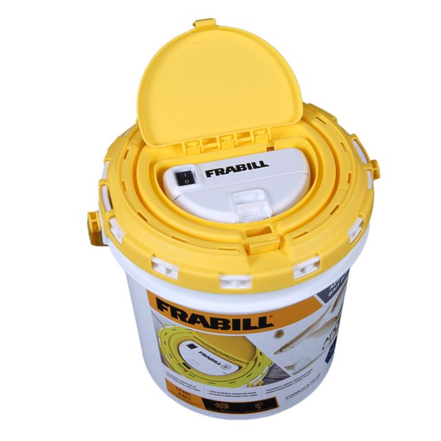 Frabill Fish Bait Bucket with Aerator Built-In Dual