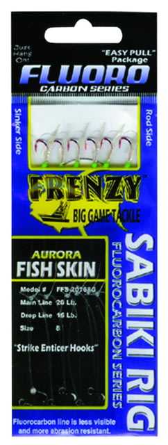 Frenzy Fluorocarbon Fish Skin Sabiki Rig Green Size 4