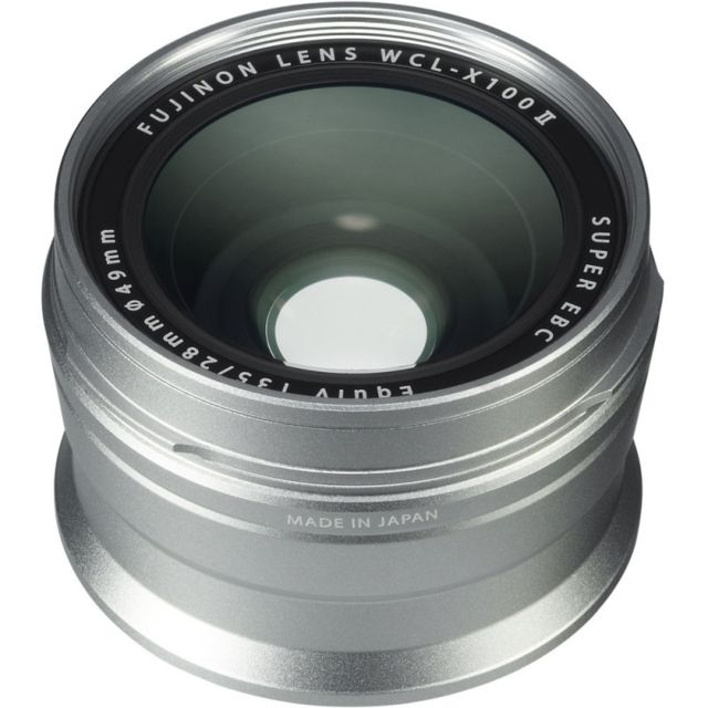 Fujifilm WCL-X100 II Wide Conversion Lens for X100F/X100T/X100S/X100 Silver Small