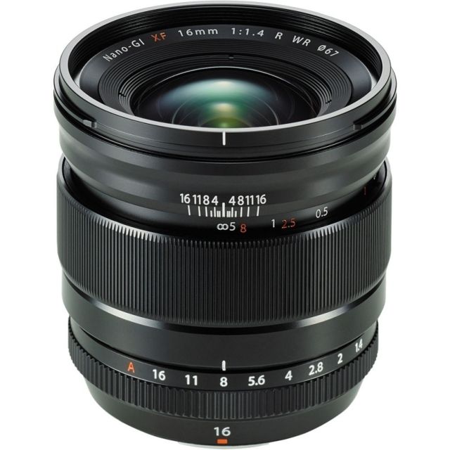 Fujifilm XF16mm F1.4 R WR Camera Lenses Black Small
