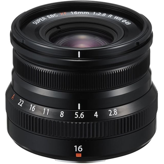 Fujifilm XF16mm F2.8 R WR Camera Lenses Black Small