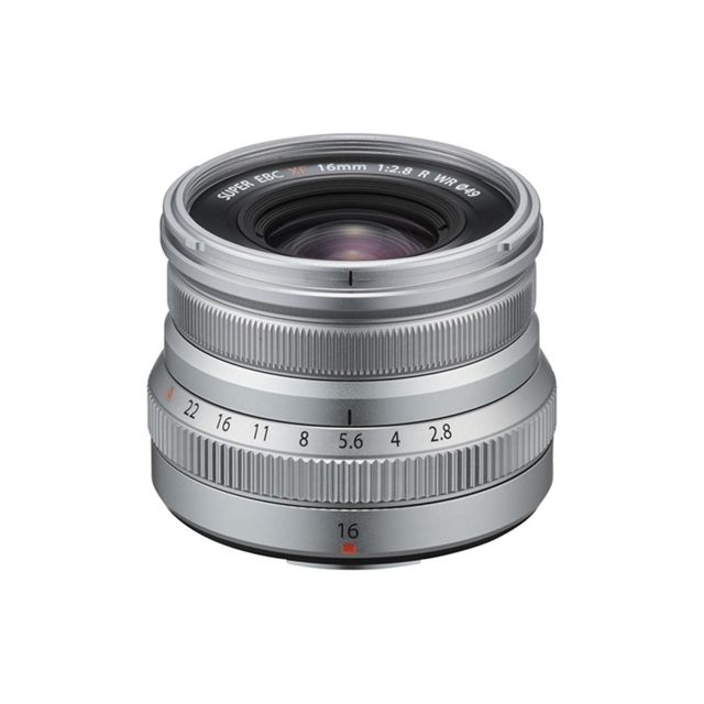 Fujifilm XF16mm F2.8 R WR Camera Lenses Silver Small