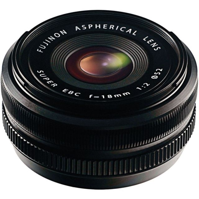Fujifilm XF18mm F2 R Camera Lenses Black Small