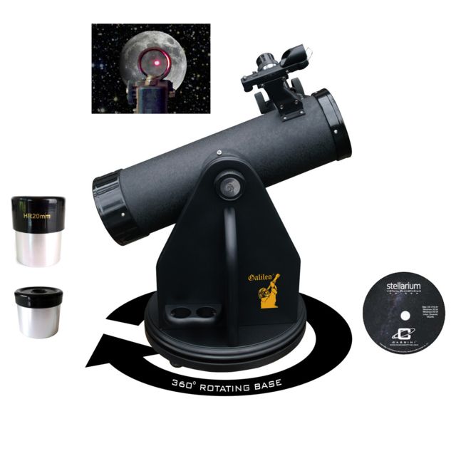 Galileo Dobsonian Table Top Telescope Black 500x80mm