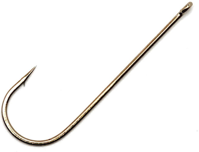 Gamakatsu 0 Aberdeen Hook Needle Point Long Shank Light Wire Ringed Eye Bronze Size 2 10 per Pack 9108 Bronze 2