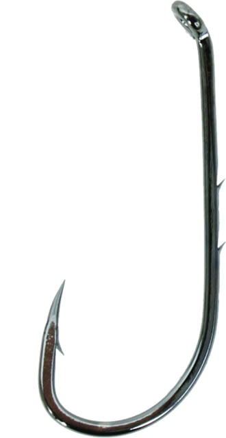 Gamakatsu Baitholder Hook Needle Point Sliced Shank Offset Ringed Eye NS Black Size 4/0 25 per Pack