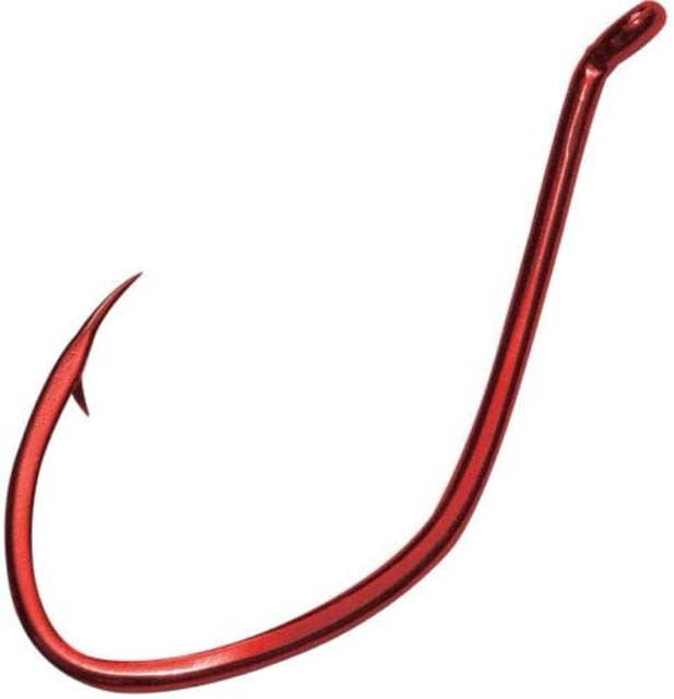 Gamakatsu Big River Bait Hook Needle Point Wide Gap Offset All Purpose Up Eye Red Size 4/0 6 per Pack