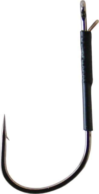 Gamakatsu Finesse Heavy Cover Worm Hook with Wire Keeper Needle Point Wide Gap Welded Eye NS Black Size 2/0 4 per Pack