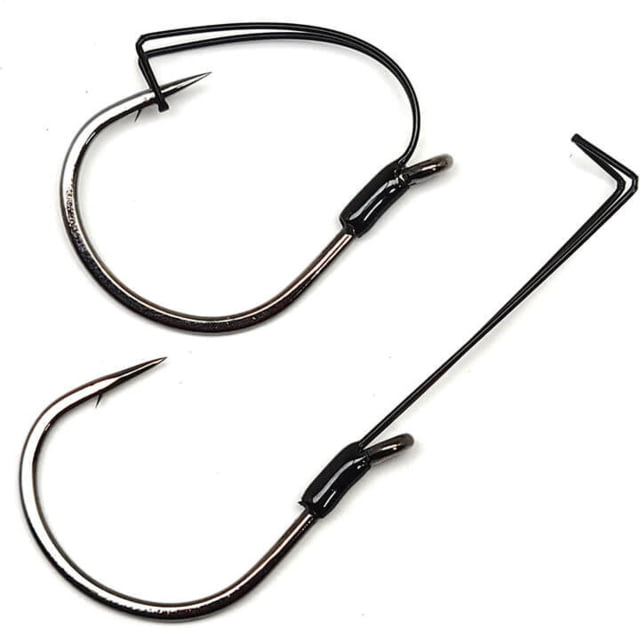 Gamakatsu Finesse Wide Gap Hook Needle Point Ringed Eye NS Black Size 1 5 per Pack