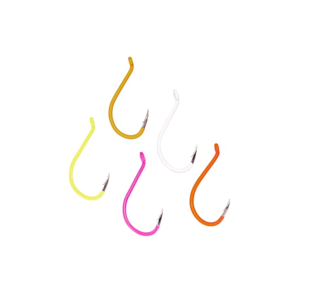 Gamakatsu 0 Fluorescent Walleye and Steelhead Hook Assortment Forged Octopus Red/Pink/Orange/Chartreuse/Glow Size 6 20 per Pack