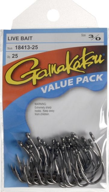 Gamakatsu Live Bait Hooks - Size 3/0 025500