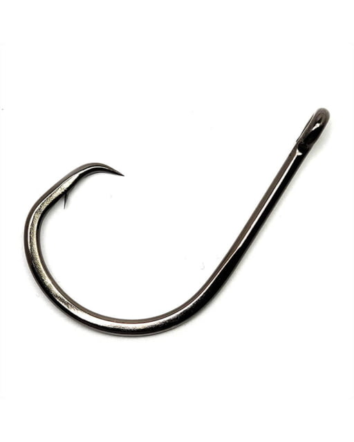 Gamakatsu Octopus Circle 4x Strong Straight Eye Offset-Point Nano Alpha Fishing Hook Size 5/0 Black