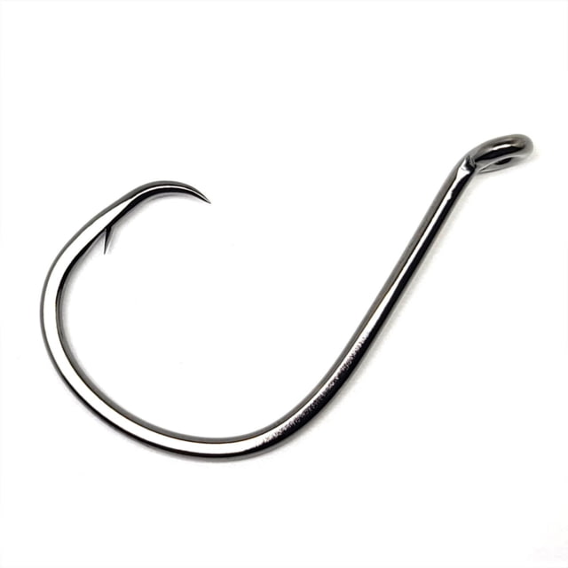 Gamakatsu Octopus Circle Hook In-Line Point Barbed Needle Point Non-Offset Ringed Eye NS Black Size 1/0 25 per Pack