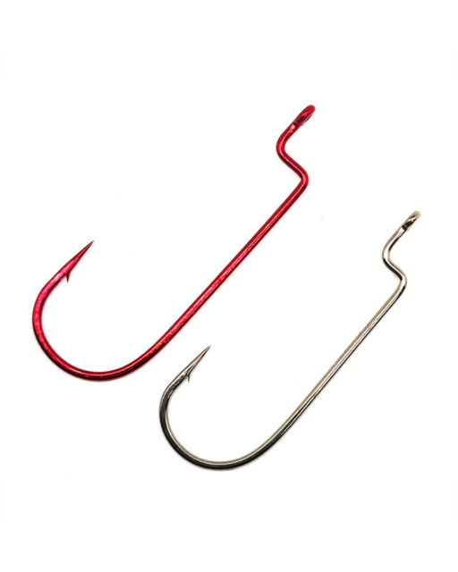 Gamakatsu Offset Shank Round Bend Nano Alpha Worm Hook Size 2/0 Black
