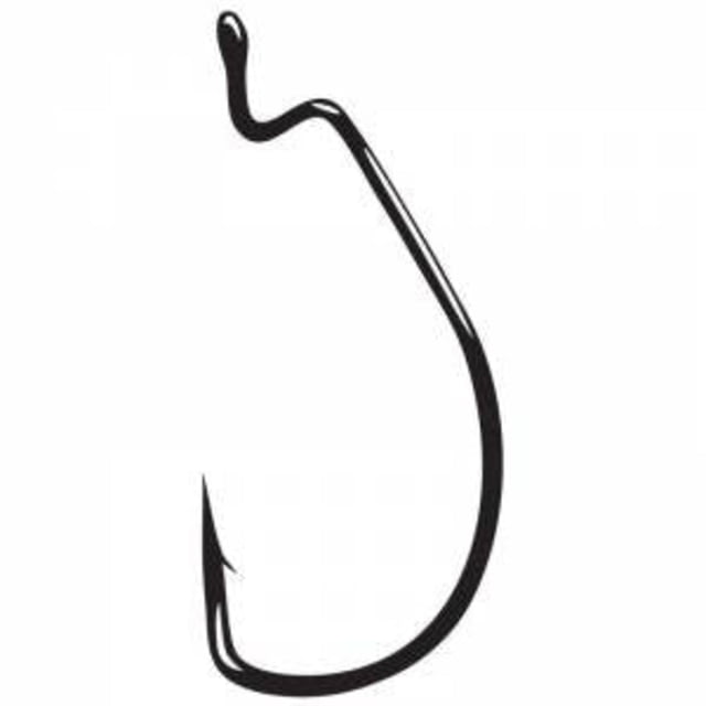 Gamakatsu Superline Worm Hook Needle Point Extra Wide Gap Heavy Wire Ringed Eye NS Black Size 3/0 25 per Pack