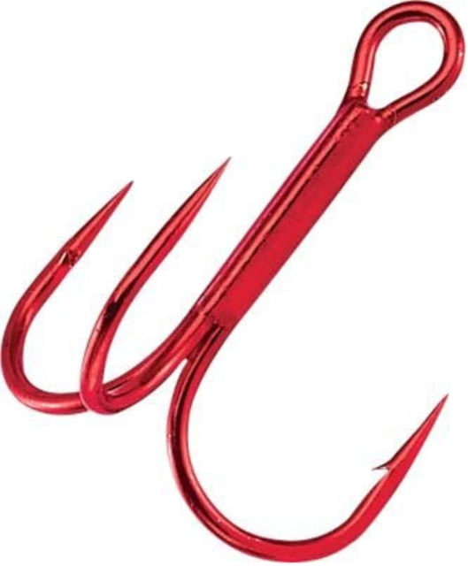 Gamakatsu Treble Hook Barbed Needle Point Round Bend Red Size 12 10 per Pack