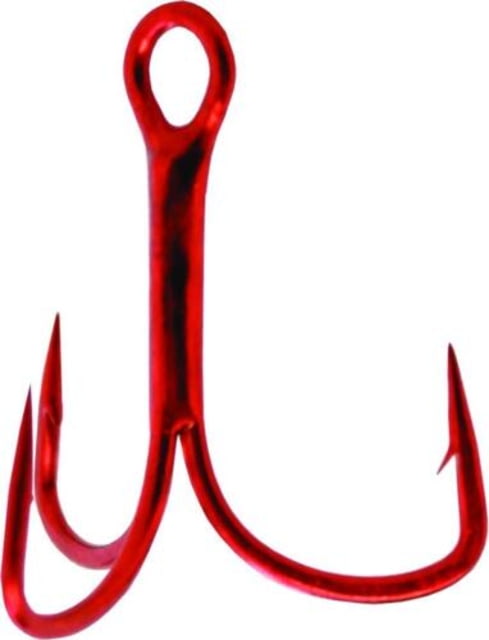Gamakatsu Treble Hook Needle Point Extra Wide Gap Red Size 2 8 per Pack