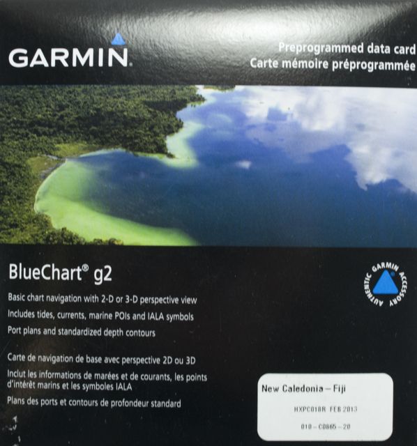 Garmin BlueChart g2 New Caledonia to Fiji v2010.5-v12 microSD Card w/SD Adapter